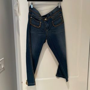 Dolce & Gabbana Italia chain denim jean capris size 44 D&G